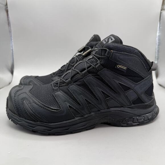 Salomon XA Pro 3D GTX Shoes Mens Size 8 Black Gore-Tex Hiking Mid Top Sneakers
